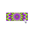 Green Flower Moving Optical Illusion Extended Mouse Pad