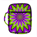 Green Flower Moving Optical Illusion Front Pocket Bible Bag
