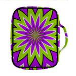 Green Flower Moving Optical Illusion Front Pocket Bible Bag