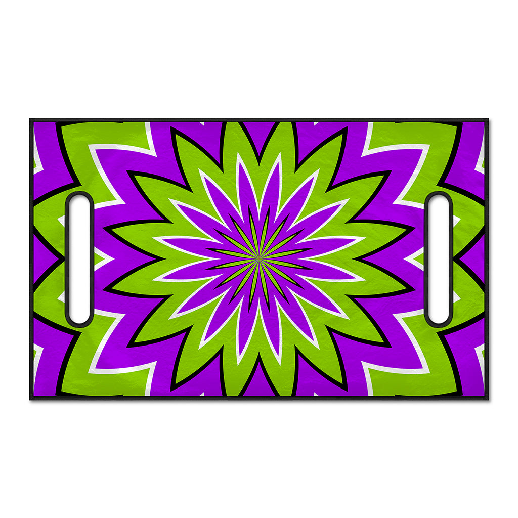 Green Flower Moving Optical Illusion Golf Cart Seat Cover