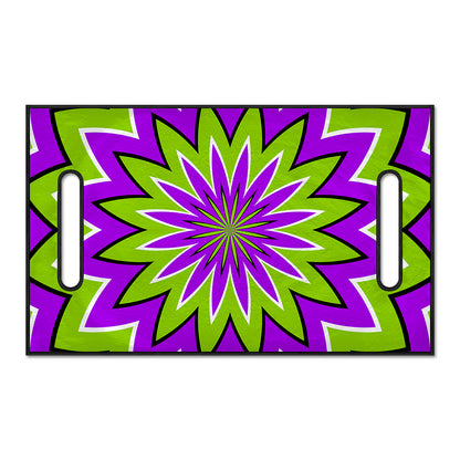 Green Flower Moving Optical Illusion Golf Cart Seat Cover