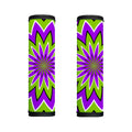 Green Flower Moving Optical Illusion Handle Covers
