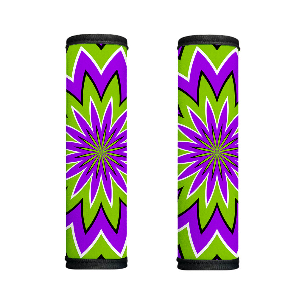 Green Flower Moving Optical Illusion Handle Covers
