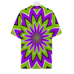 Green Flower Moving Optical Illusion Hawaiian Shirt