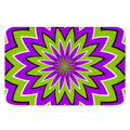 Green Flower Moving Optical Illusion Indoor Door Mat