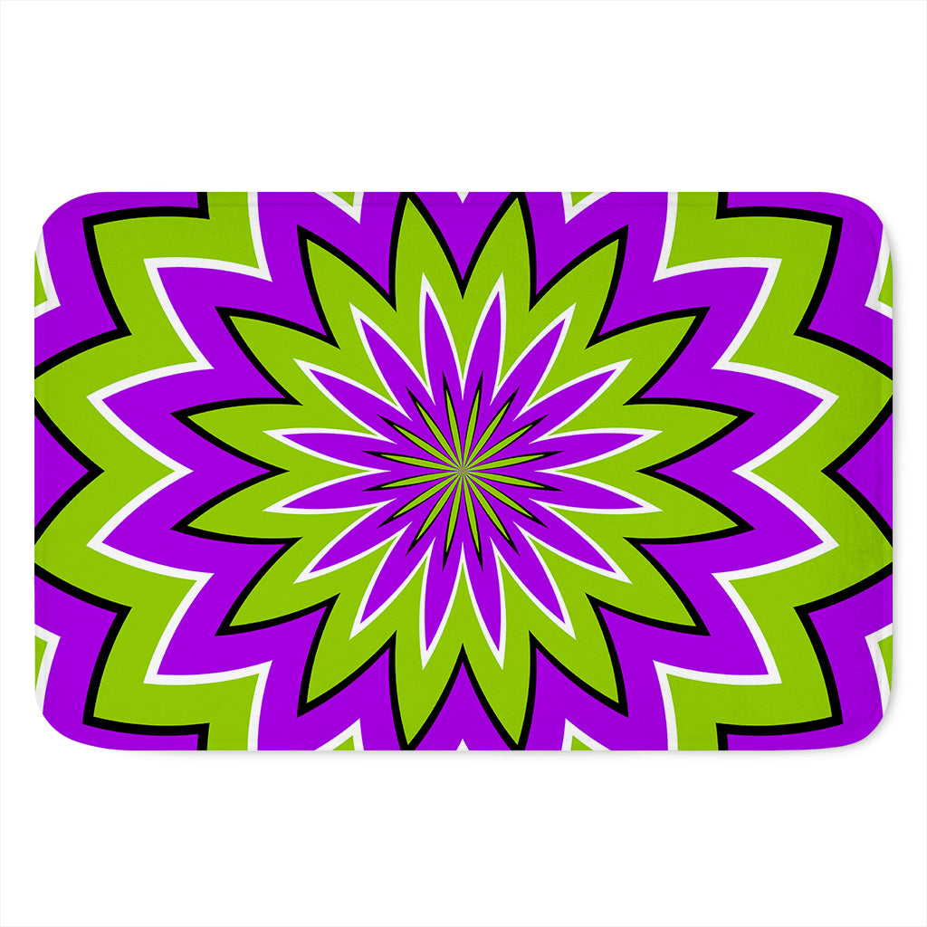 Green Flower Moving Optical Illusion Indoor Door Mat