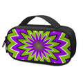 Green Flower Moving Optical Illusion Portable Cooler Travel Case