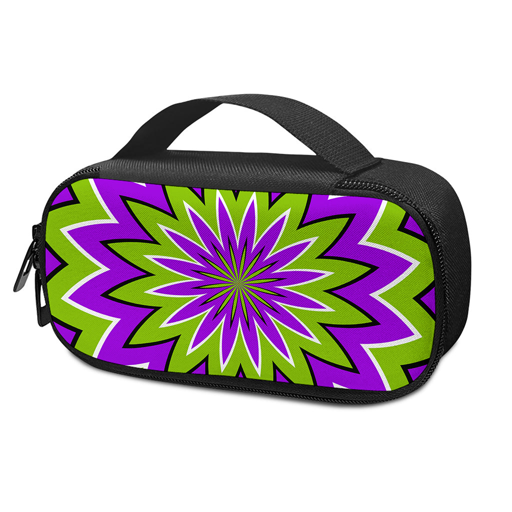 Green Flower Moving Optical Illusion Insulin Cooler Travel Case