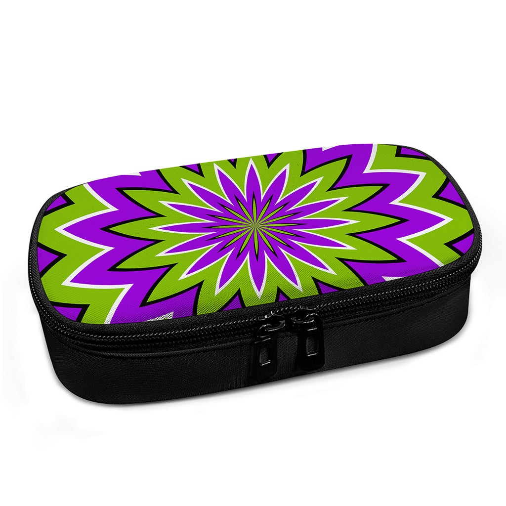 Green Flower Moving Optical Illusion Insulin Cooler Travel Case