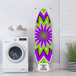 Green Flower Moving Optical Illusion Ironing Board Cover