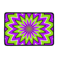 Green Flower Moving Optical Illusion Kitchen Mat