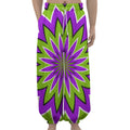 Green Flower Moving Optical Illusion Lantern Pants