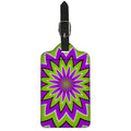 Green Flower Moving Optical Illusion Luggage Tag