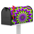 Green Flower Moving Optical Illusion Mailbox Cover