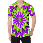 Green Flower Moving Optical Illusion Men's Shirt