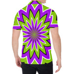 Green Flower Moving Optical Illusion Men's Shirt