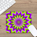 Green Flower Moving Optical Illusion Mouse Pad