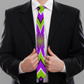 Green Flower Moving Optical Illusion Necktie