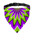 Green Flower Moving Optical Illusion Over The Collar Dog Bandana