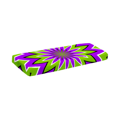 Green Flower Moving Optical Illusion Piano Keyboard Cover