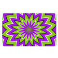 Green Flower Moving Optical Illusion Polyester Doormat