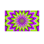 Green Flower Moving Optical Illusion Polyester Flag