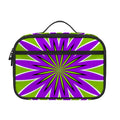 Green Flower Moving Optical Illusion Portable Lunch Bag