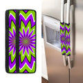Green Flower Moving Optical Illusion Refrigerator Handle Covers