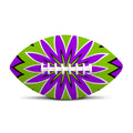 Green Flower Moving Optical Illusion Rugby Ball