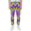 Green Flower Moving Optical Illusion Scuba Joggers