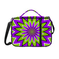 Green Flower Moving Optical Illusion Shoulder Strap Bible Bag