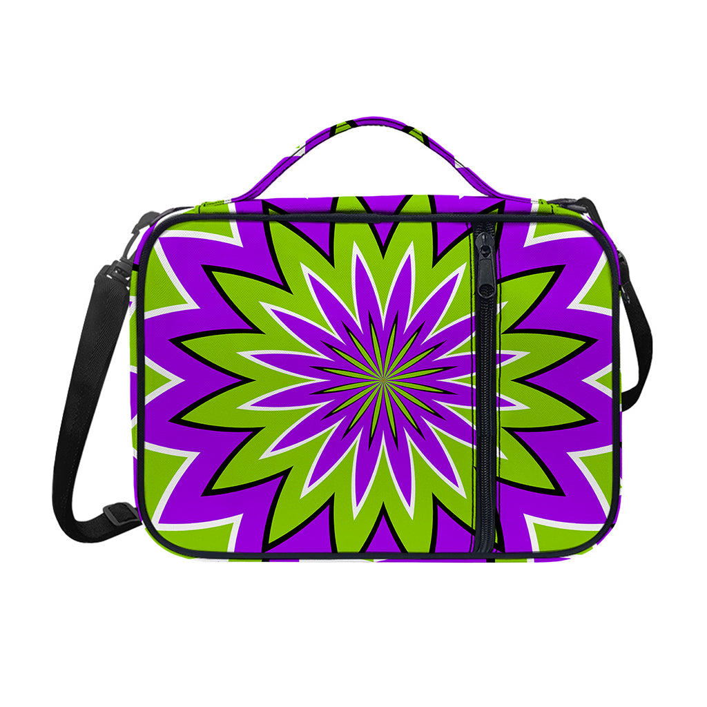 Green Flower Moving Optical Illusion Shoulder Strap Bible Bag