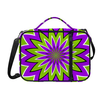Green Flower Moving Optical Illusion Shoulder Strap Bible Bag