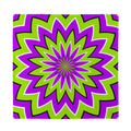 Green Flower Moving Optical Illusion Silk Bandana