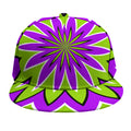 Green Flower Moving Optical Illusion Snapback Cap