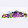 Green Flower Moving Optical Illusion Sports Towel