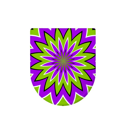 Green Flower Moving Optical Illusion Toilet Lid Cover