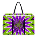 Green Flower Moving Optical Illusion Utility Tote Bag