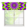 Green Flower Moving Optical Illusion Window Valance
