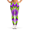 Green Flower Moving Optical Illusion Women's Leggings