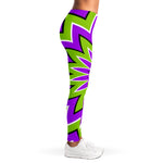 Green Flower Moving Optical Illusion Women's Leggings