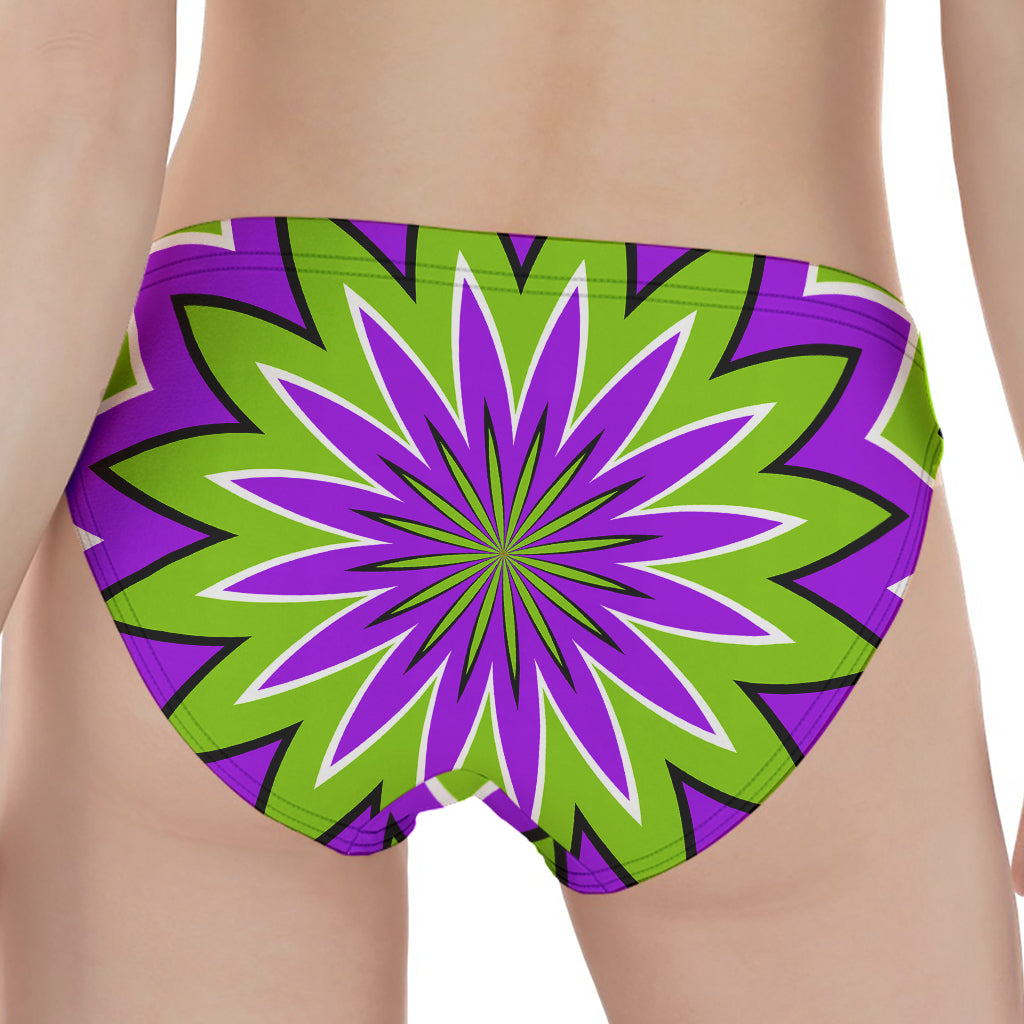 Green Flower Moving Optical Illusion Women's Panties