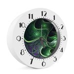 Green Fractal Print Alarm Clock