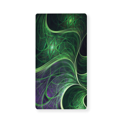 Green Fractal Print Baby Crib Sheet