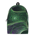 Green Fractal Print Backpack
