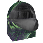 Green Fractal Print Backpack