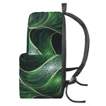 Green Fractal Print Backpack