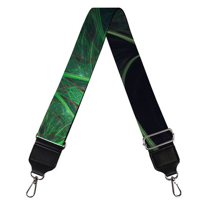 Green Fractal Print Bag Strap