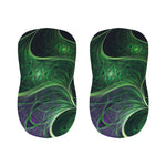 Green Fractal Print Bar Stool Covers