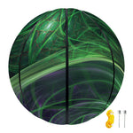 Green Fractal Print Basketball